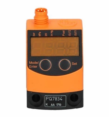 IFM Pressure Sensor For Pneumatics PQ7834 PQ-010-RHR18-QFPKG/AS/