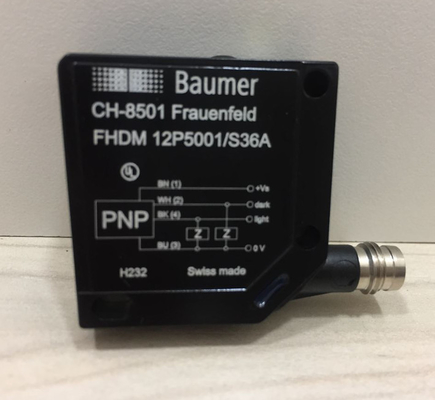 Original Baumer Diffuse Sensors With Background Suppression FHDM 12P5001/S36A FHDM 12P5001/S35A
