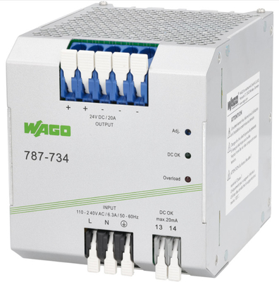 Original WAGO 787-734  787-885 Switched-mode Power Supply 24 VDC Output Voltage 20 A Output Current