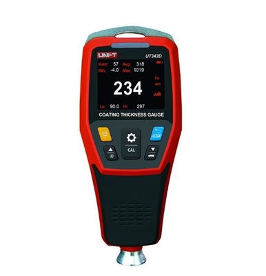 100% new UNI-T UT343D digital coating thickness meter tester weight-175g Measuring range 0~1250 microns