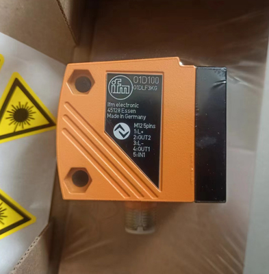 Original IFM 01D100 01DLF3KG Laser Distance Sensor With 2 Outputs PNP Design And 2 Digital Outputs