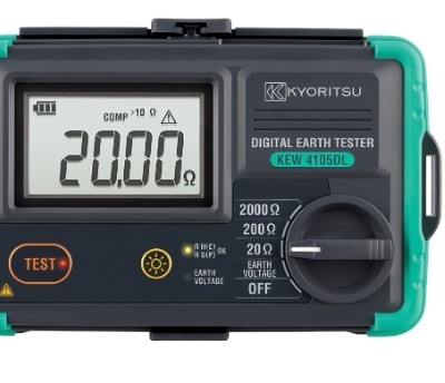 Highly Accurate Kyoritsu 4105DL Earth Tester Cable Reel Set Model Measuring Range 0 300 V AC 45 65HZ