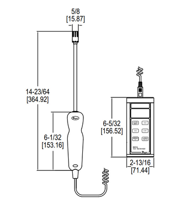Original Dwyer 485B THERMO-HYGROMETER Dwyer 485B-1
