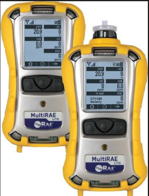 RAE Systems MultiRAE Lite Multi-Gas Detector w/ Pump, PGM-6208 - Variants: Configuration: O2 / LEL / CO / H2S / CO2 Wireless - MAB3-B8C112E-430
