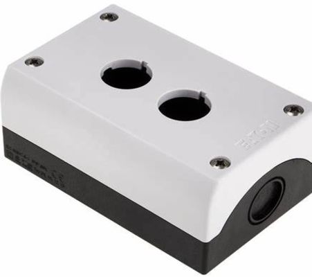 Eaton Grey Plastic M22 Push Button Enclosure - 2 Hole 22mm Diameter