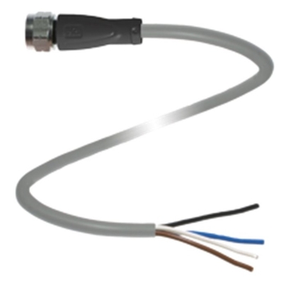 V1-G-2M-PVC Cable with A-Coded Coding and EN 60529 Degree of Protection by 