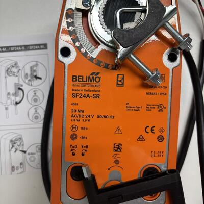 Belimo SF24A-SR rotary actuator with mechanical fail-safe function