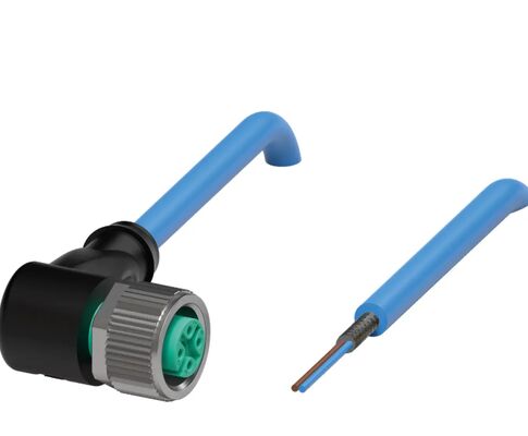 Pepperl + Fuchs NAMUR أنثى Cordset M12 كابل موصل 2 دبوس مع حماية IP66/IP68/IP69