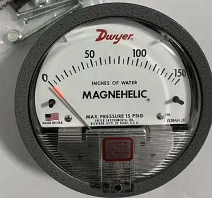 Dwyer Series-2000 Magnehelic Differential Pressure Gauge with 4 in Dial Dia and 1/8 in Process Connection for 0-30Pa Range
