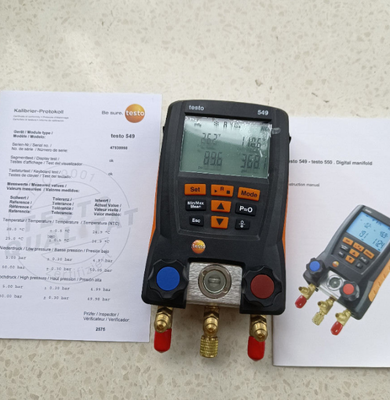 Testo 549 Digital Manifold Meter with Integrated Temperature Measurement and 1 Year Warranty for OEM ODM Support
